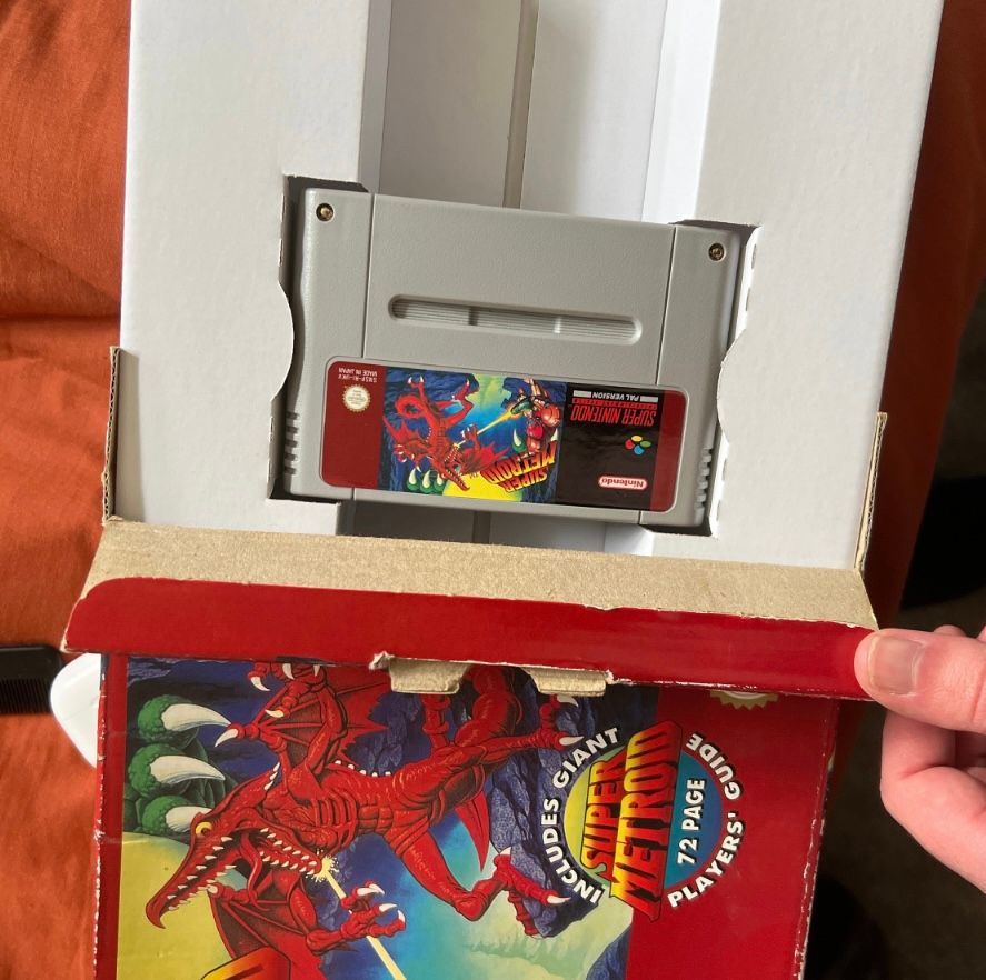 BOX Nintendo SNES Super Metroid BIG BOX Empty Box Optional Insert