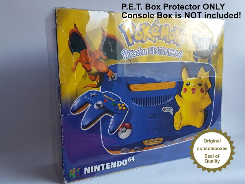 PET Plastic Box Protector / Display Case for NINTENDO 64 Pikachu
