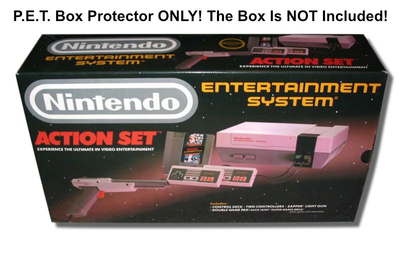 PET Plastic Box Protector / Display Case for NINTENDO NES Action Set