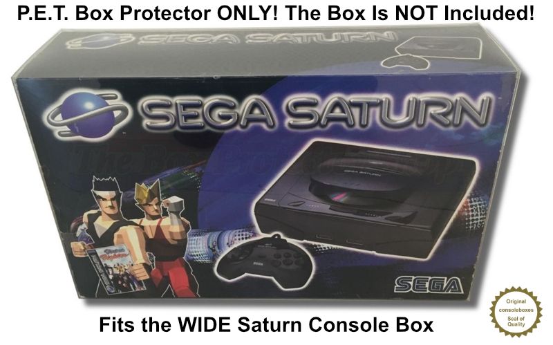 PET Plastic Box Protector / Display Case for SEGA SATURN Wide Console