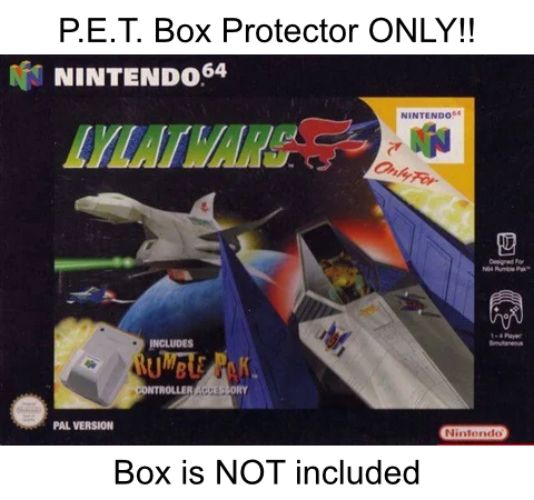 PET Plastic Box Protector / Display Case for NINTENDO 64 Lylat Wars Big Box