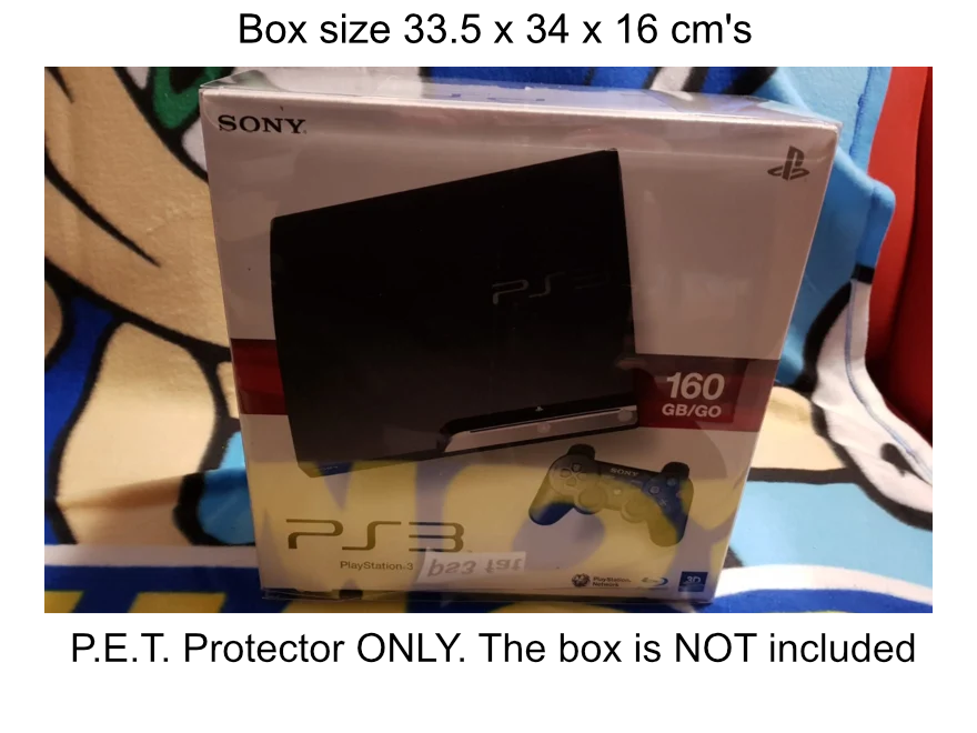 PET Plastic Box Protector / Display Case for SONY PS3 Slim 16