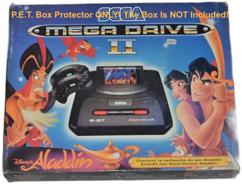 PET Plastic Box Protector / Display Case for SEGA Megadrive II 2 with Sleeve