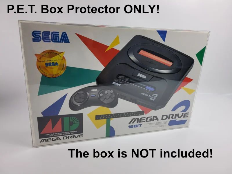 PET Plastic Box Protector / Display Case for SEGA Megadrive II 2 JAPAN