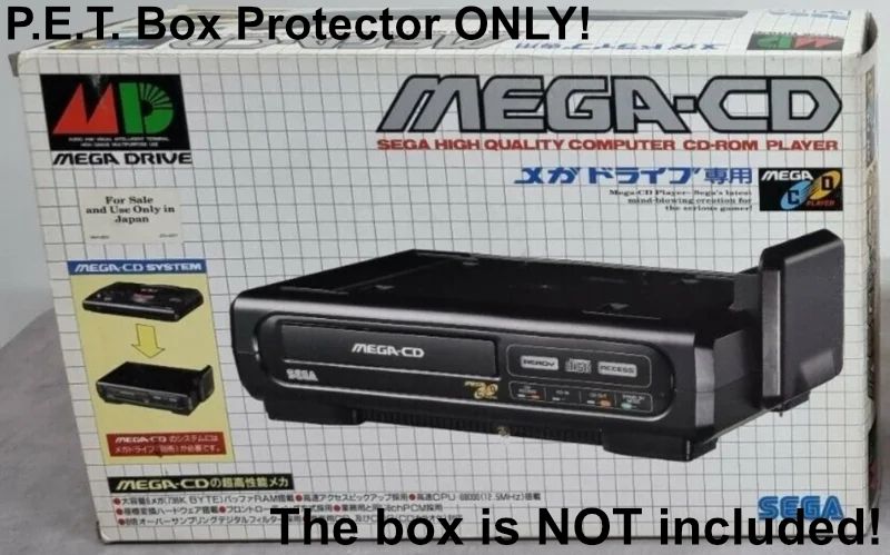 PET Plastic Box Protector / Display Case for SEGA Mega-CD 1 JAPAN