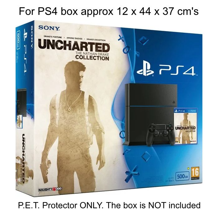 PET Plastic Box Protector for Playstation PS4 Console Box 12 x 44 x 37