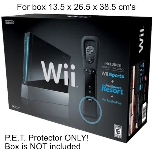 PET Plastic Box Protector for Nintendo Wii Console Box 13.5x26.5x38.5cm