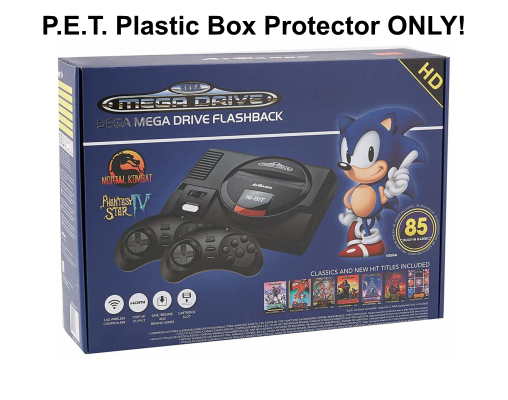 PET Plastic Box Protector / Display Case for Sega Megadrive Flashback