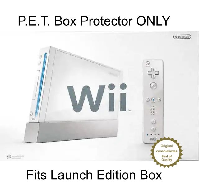 PET Plastic Box Protector Nintendo Wii LAUNCH Console Box 11x25x38.5