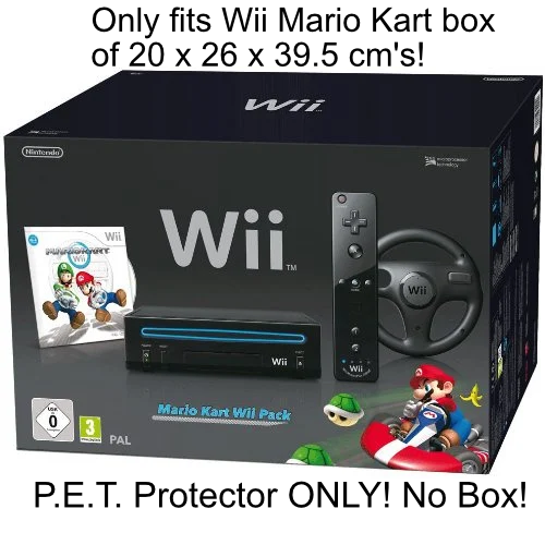 PET Plastic Box Protector for Nintendo Wii "Mario Kart" Console Box