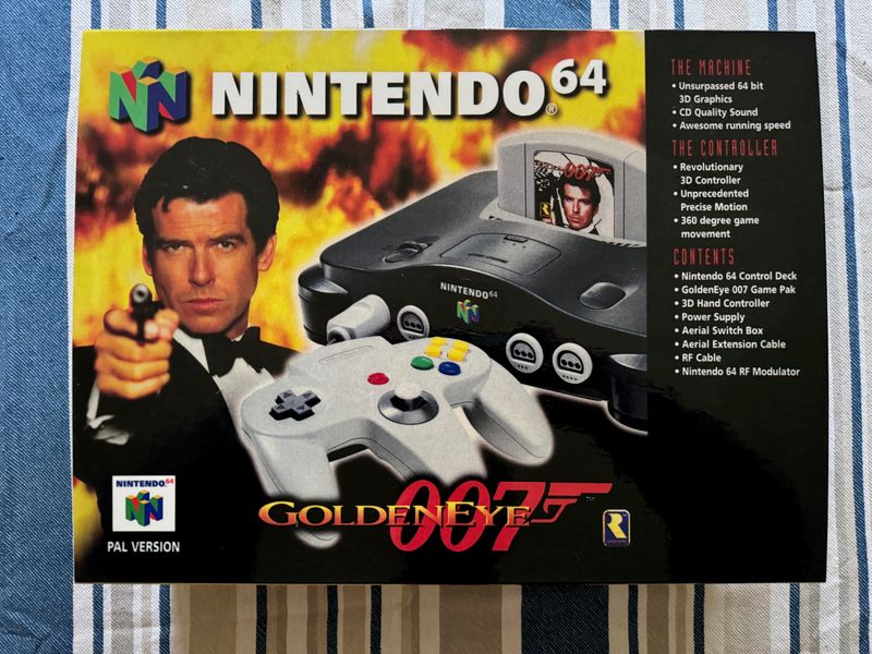 SLEEVE - PAL/UK N64 GoldenEye Box SLEEVE Only for Nintendo 64 Console Box