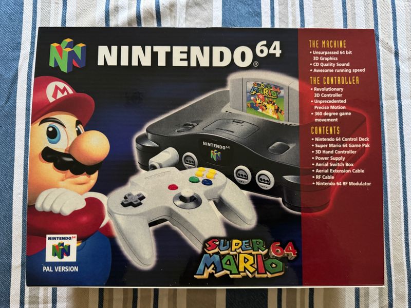 SLEEVE - PAL/UK N64 Super Mario 64 Box SLEEVE Only for Nintendo 64 Console Box