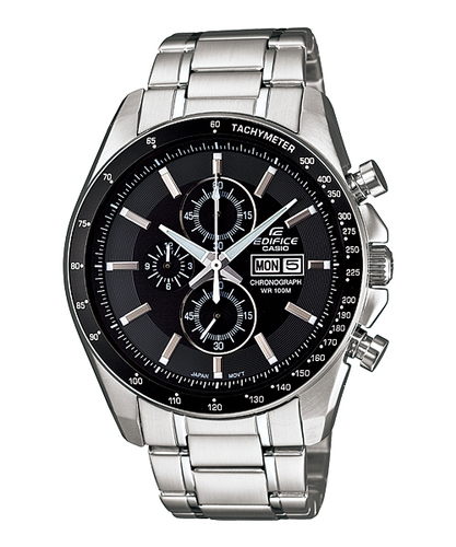 Casio Edifice Chronograph - EFR-502D-1AV - Tachymeter, Day and date display, 3 Dials timekeeping, 100M WR