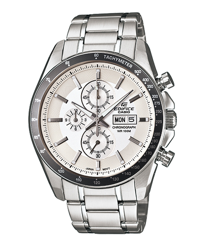 Casio Edifice Chronograph - EFR-502D-7AV - Tachymeter, Day and date display, 3 Dials timekeeping, 100M WR