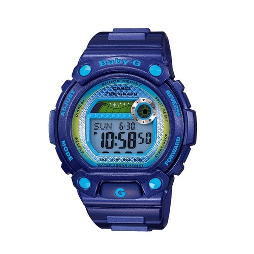 Casio Digital Baby-G BLX-100-2D Tide Graph, Crosscheck Face Reflects Light, Flash Alert Alarm, 200M WR