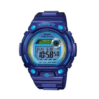 Casio Digital Baby-G BLX-100-2D Tide Graph, Crosscheck Face Reflects Light, Flash Alert Alarm, 200M WR