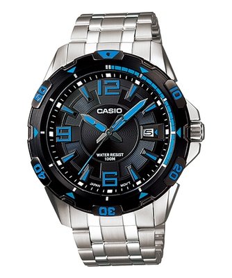 Casio Analog-Men&#39;s MTD-1065D-1A - Diver Look, Rotary Bezel, Luminous dial markers, 100M WR