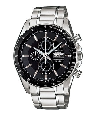 Casio Edifice Chronograph - EFR-502D-1AV - Tachymeter, Day and date display, 3 Dials timekeeping, 100M WR