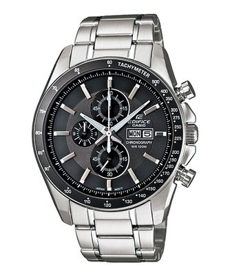 Casio Edifice Chronograph - EFR-502D-8AV - Tachymeter, Day and date display, 3 Dials timekeeping, 100M WR
