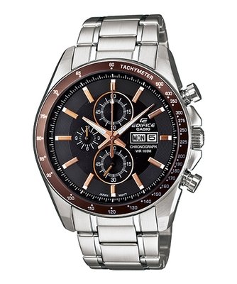 Casio Edifice Chronograph - EFR-502D-5AV - Tachymeter, Day and date display, 3 Dials timekeeping, 100M WR