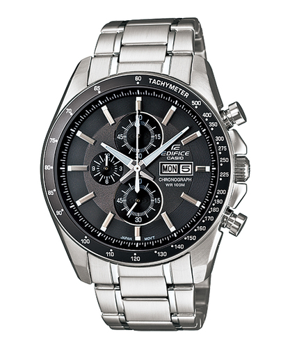 Casio Edifice Chronograph - EFR-502D-8AV - Tachymeter, Day and date display, 3 Dials timekeeping, 100M WR