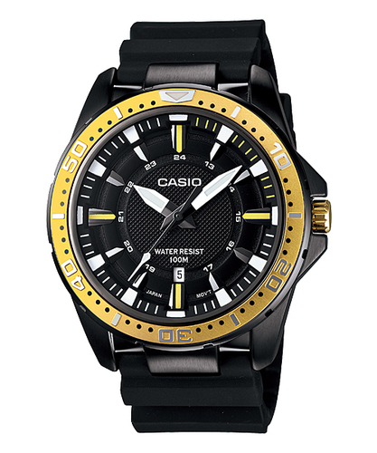 Casio Analog-Men&#39;s MTD-1072-9AV - Diver Look, Anti-reverse bezel, 100M WR