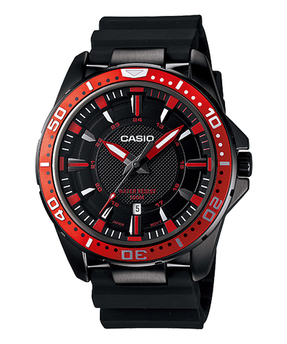 Casio Analog-Men&#39;s MTD-1072-4AV - Diver Look, Anti-reverse bezel, 100M WR