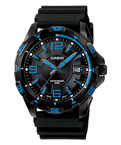 Casio Analog-Men&#39;s MTD-1065B-1A1V - Diver Look, Rotary Bezel, Luminous dial marker, 100M WR