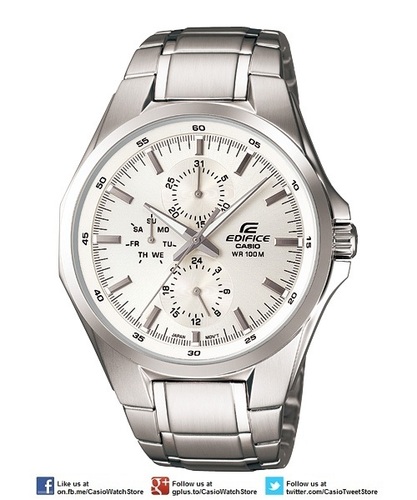 Casio Edifice Multi-Hand EF-339D-7AV - Multiple Dials, Simple Easy-To-Use Design, 100M WR