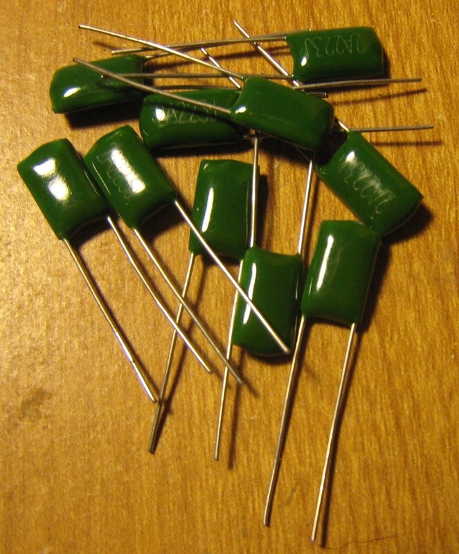 Green Chicklet style .022mfd Capacitor