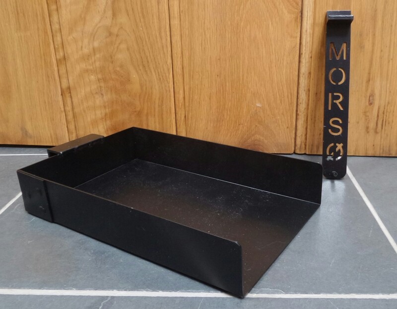 Morso Heaven&#39;s Morso Squirrel and Morso Lion Ash Pan and Operating Tool. Choose single items or the set from the drop down menu.