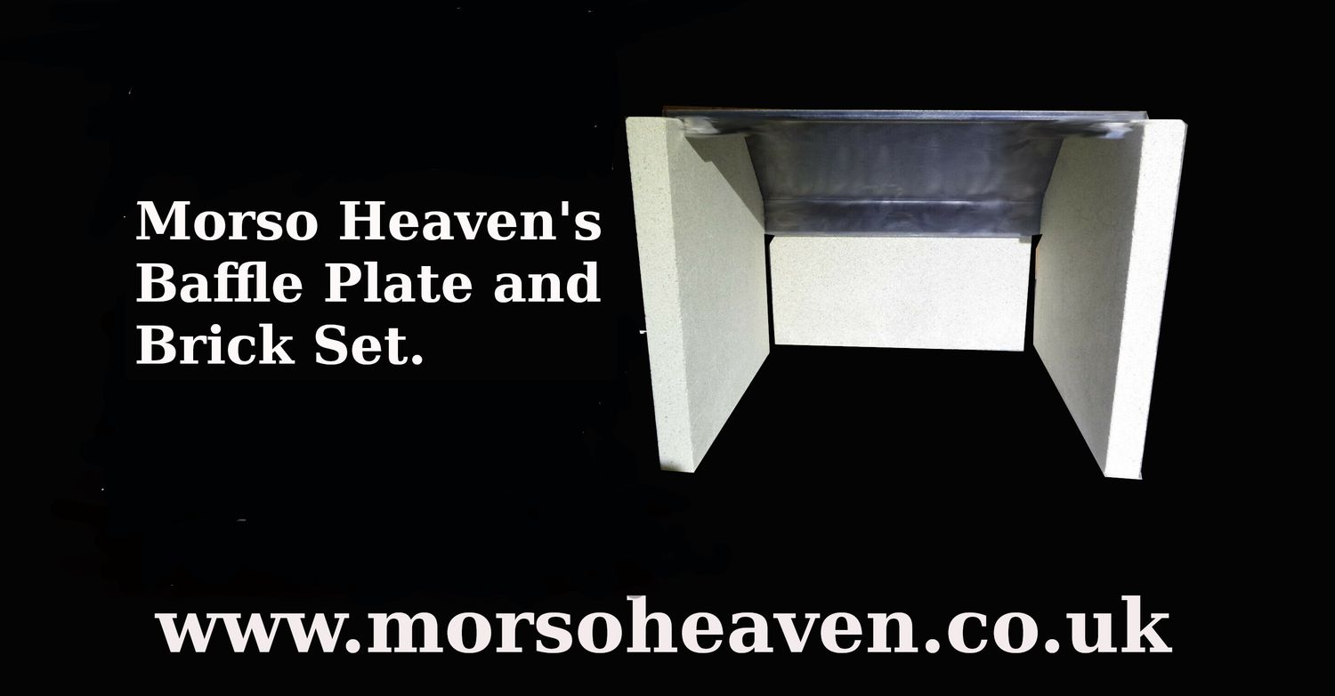 Morso Squirrel Baffle/Throat Plate and Complete Fire Brick Set. To fit the: Morso Squirrel 1410,1430,1440 &amp; Swift Multi Fuel Stoves.
