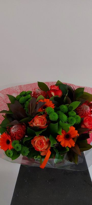 Boeket in oranje tinten
