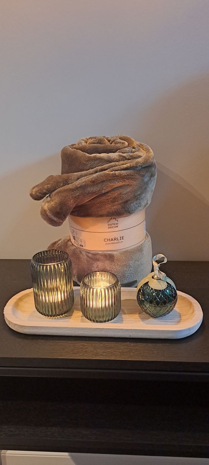 Cadeaupakket met plaid Green