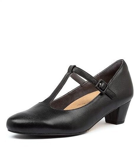 VENUS XF Black Leather High Heeled Shoe