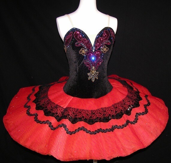 Ballet Tutu - Black Velvet / Red Ballet Tutu