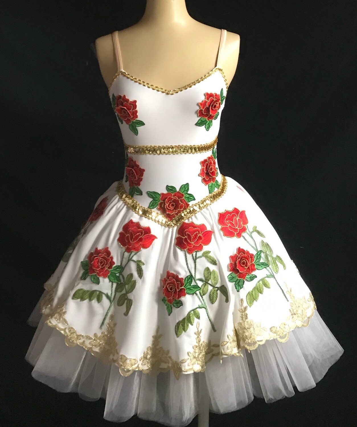 Rose Flowers Ballet Dress