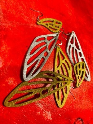 Aretes alas de mariposa