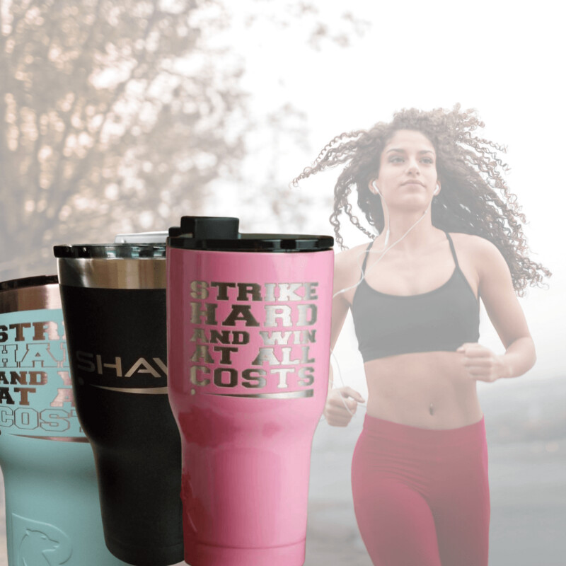 SHAWAAC 20 Ounce Double Wall, Vacuum Insulated, Powder Coated, Laser Engraved Tumbler