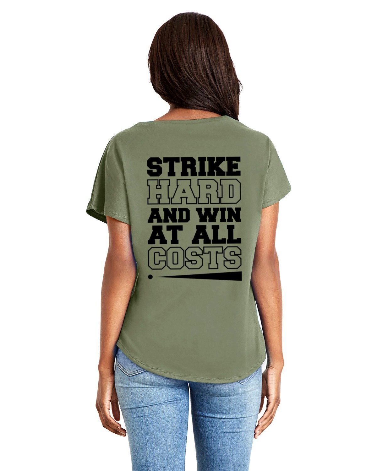 Women's Relaxed Fit Mantra T-shirt Women's Relaxed Fit Mantra T-shirt, Size: S, COLOR: Military Green