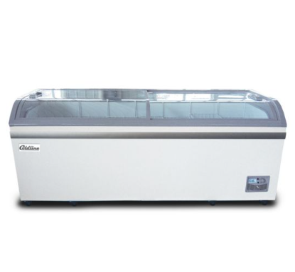 Coldline XS700YX 79" CURVED Glass Ice Cream Freezer, 6 Baskets 24.7 cu ft -- LED