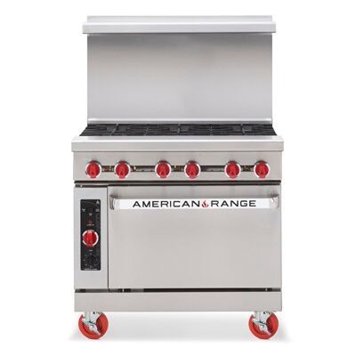 American Range AR6 36" 6 Burner Gas Range w/ Standard Oven, Natural Gas