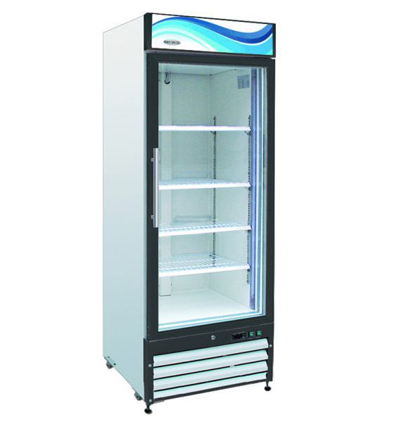 SERV-WARE 1-GLASS DOOR MERCHANDISER REFRIGERATOR (27" W X 32" D X 79.5" H )