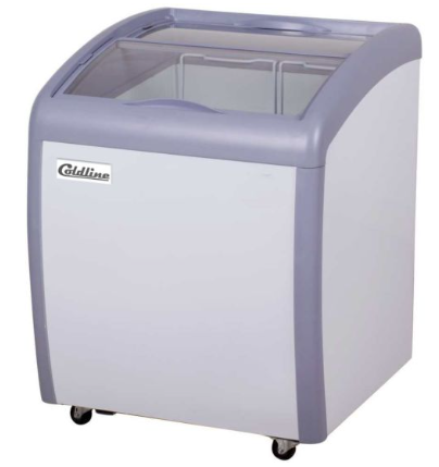 Coldline XS160 26" CURVED Glass Top Display Ice Cream Freezer 6 cu ft