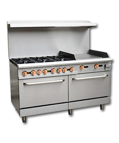 6-BURNER GAS RANGE W/OVEN & GRIDDLE