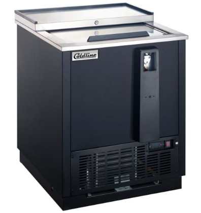 Coldline 25" Black Horizontal Bottle Cooler
