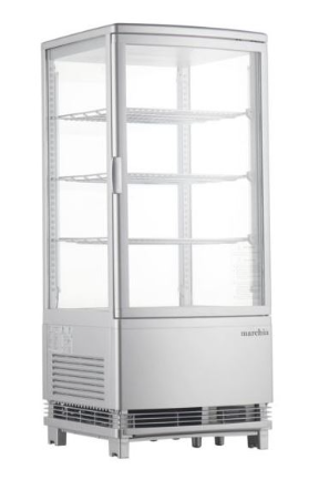 Marchia MDC78S 39" Vertical Countertop Display, 1 Glass Door, Silver