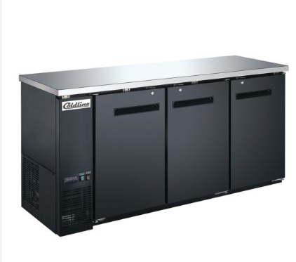 Coldline 72" Black body + 3 Black doors