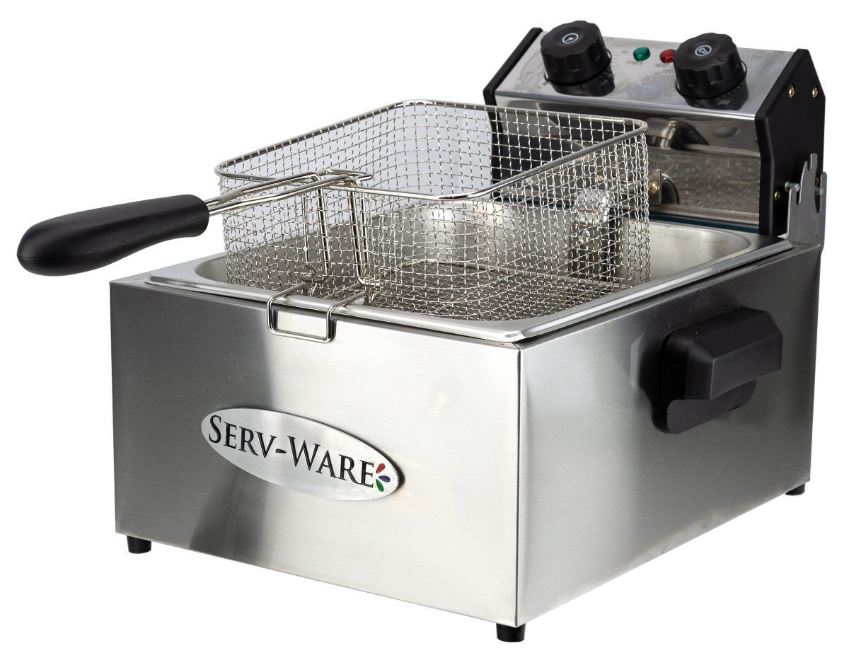 Serv-Ware EF-06L Electric Single Well Countertop Deep Fryer 6 L/10 lbs.
