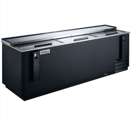 Coldline 95" Black Horizontal Bottle Cooler